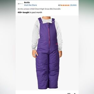 Toddler Arctix Purple Snow Bib Overalls